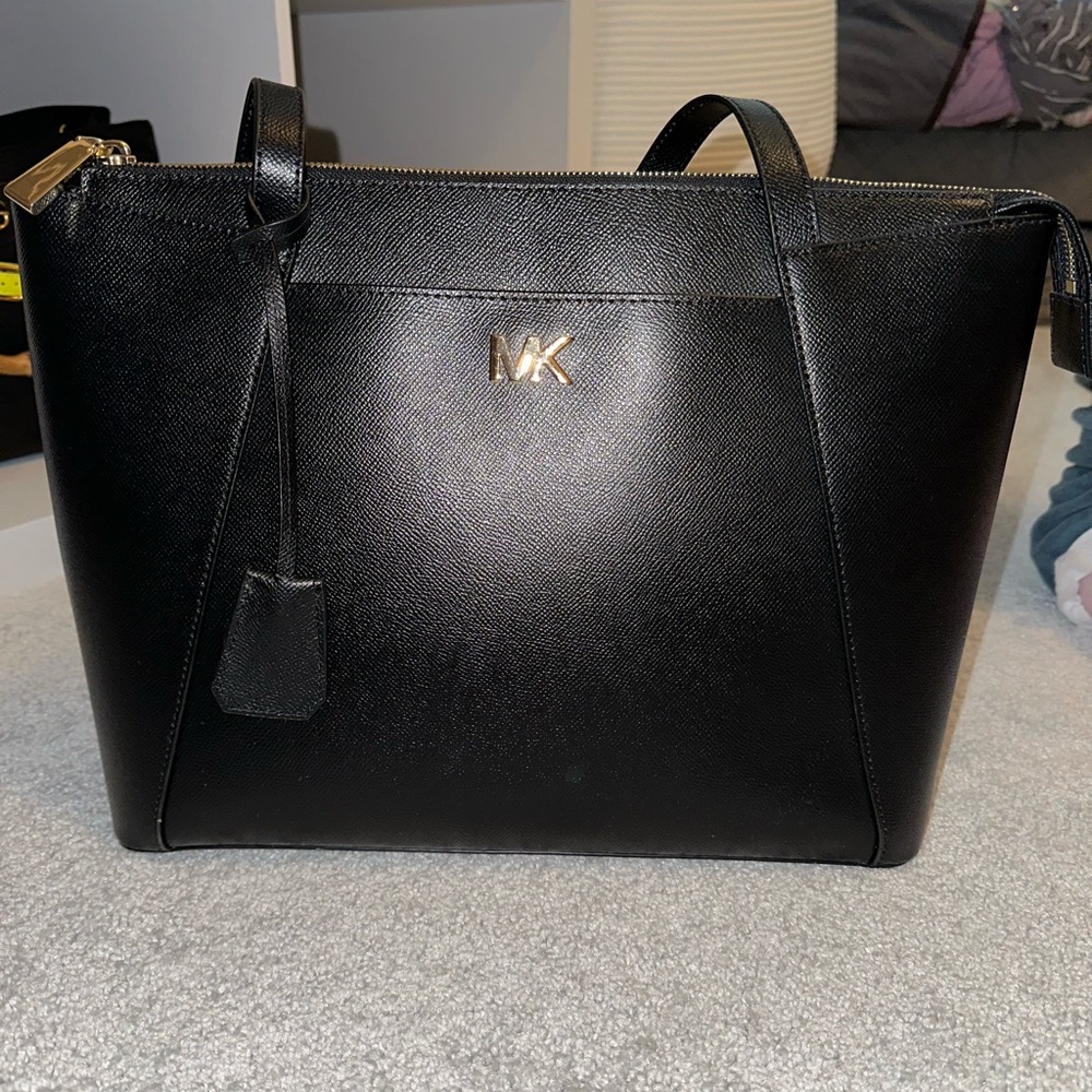 Michael Kors Black MK Tote Bag